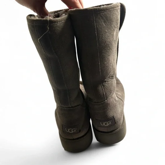 UGG Classic Gray Suede Boots - Picture 2 of 7